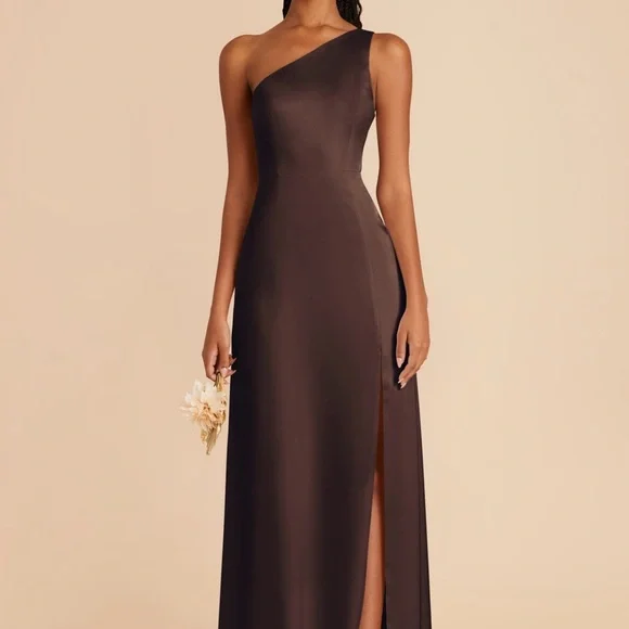matte satin espresso dress Espresso Bridesmaid Dress Matte Satin Size Medium